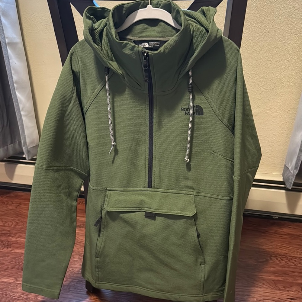 The North Face Green Hooded 1/2 Zip